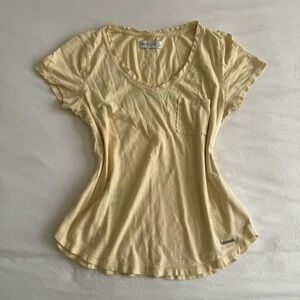 Vintage Y2K Butter Yellow Abercrombie & Fitch Tee